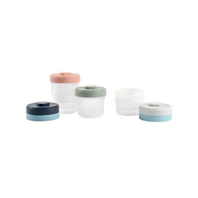 Beaba Starter Food Container Set (Large Container 150 ml x 4 Small Container 90 ml x 2, Multicolour)