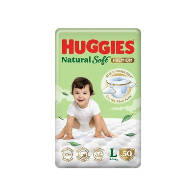 Huggies Natural Soft Premium Diaper (Pants, L, 9-14 kg)