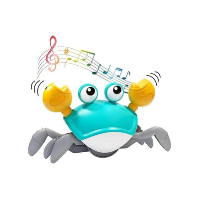 Kidology Green Crawling Crab Baby Musical Toy (Green & Grey)