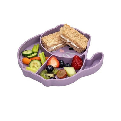 Melii Cat Divided Plate (175 ml, Light Purple)