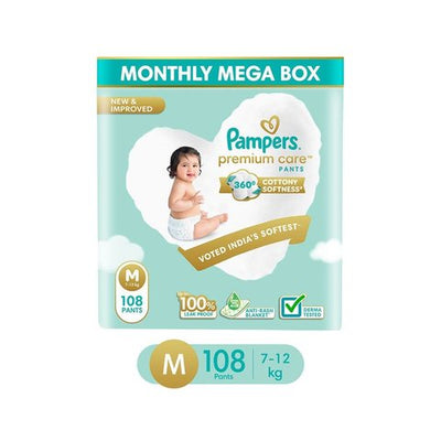 Pampers Premium Care Diaper (Pants, Medium, 7-12 kg)