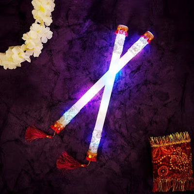 Navratri Special Electric Dandiya Set with Light (Multicolour)