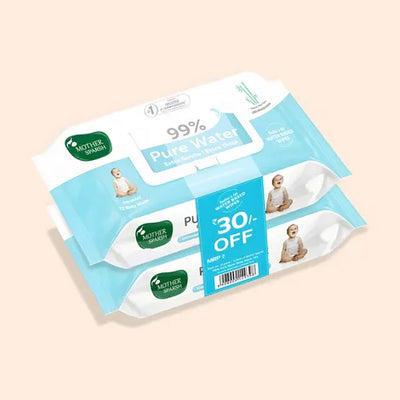 Mother Sparsh 99% Unscented Pure Water Baby Wipes (Pack of 2)