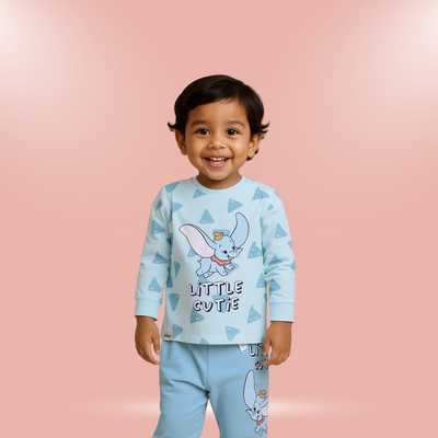 Unisex Baby Night Suit – Disney Dumbo “Little Cutie” Cotton Pyjama Set