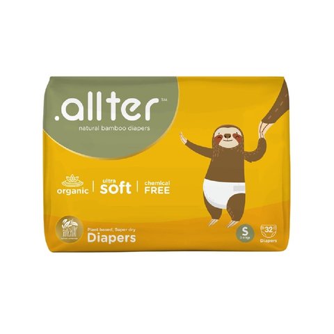 .allter Natural Bamboo Diaper (S, 3-6 kg)