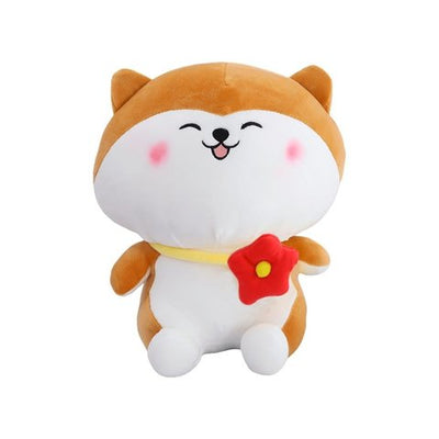 Babique Cat with Flower Plush Soft Toy (Brown)