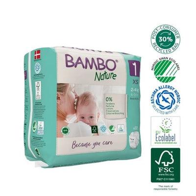 Bambo Nature Ultra Absorbent Tape Diaper (XS)