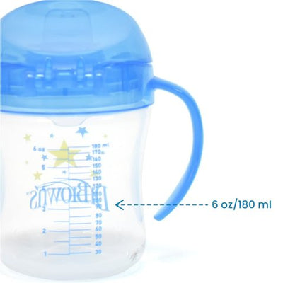 Dr. Brown's Soft-Spout Transition Cup For 6+ Months (180 ml, Blue)