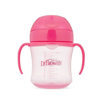 Dr. Brown's Soft-Spout Transition Cup For 6+ Months (180 ml, Pink)