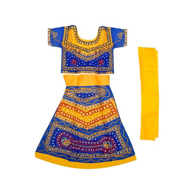 Kids Lehenga Choli Dress (Blue & Yellow) by Satvik