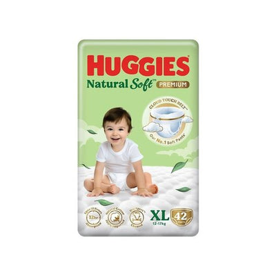 Huggies Natural Soft Premium Diaper (Pants, XL, 12-17 kg)