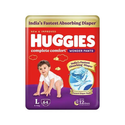 Huggies Wonder Diaper (Pants, L, 9-14 kg, 64 pcs)