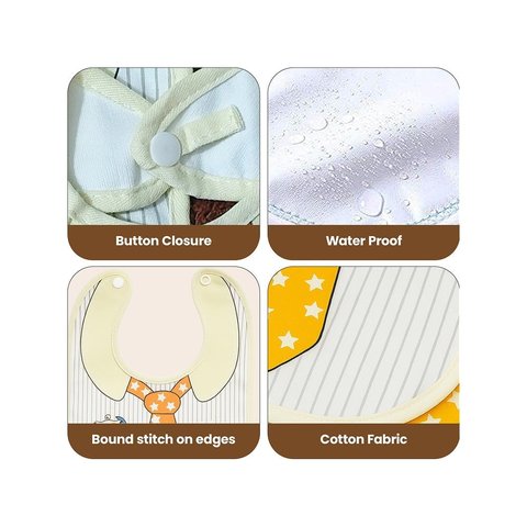 Kidology Waterproof Baby Bib (Yellow)