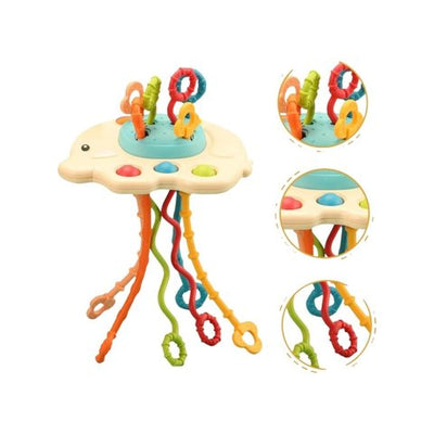 Kipa Ellie Sensory Pull String Toy Teether (Multicolour)