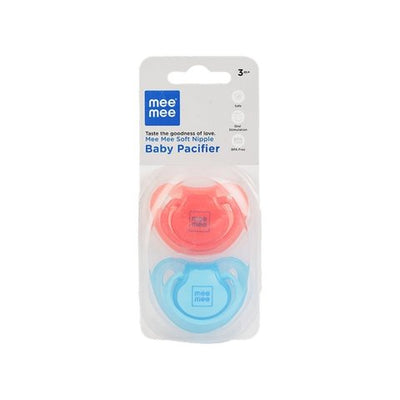 Mee Mee Baby Pacifier Soft Silicone Nipple (Red & Blue)