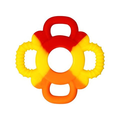 Mee Mee Soft Silicone Teether for Babies (Multi-Textured) (Orange)