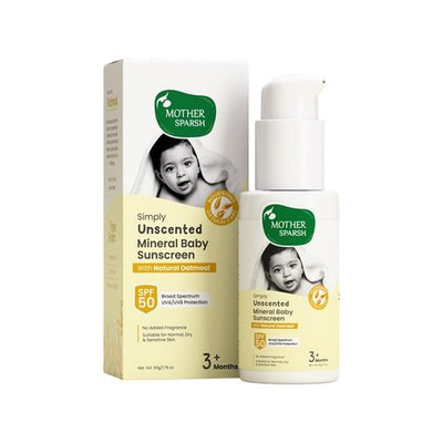 Mother Sparsh Simply Unscented Mineral Baby Sunscreen