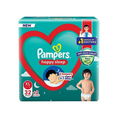 Pampers Happy Sleep Pant Style Baby Diaper, XL, 34 pcs