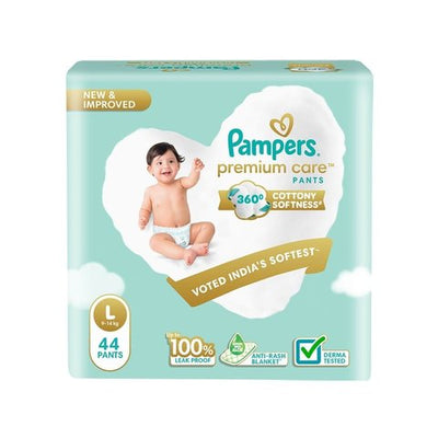 Pampers Premium Care Diaper (Pants, L, 9-14 kg, 44 pcs)