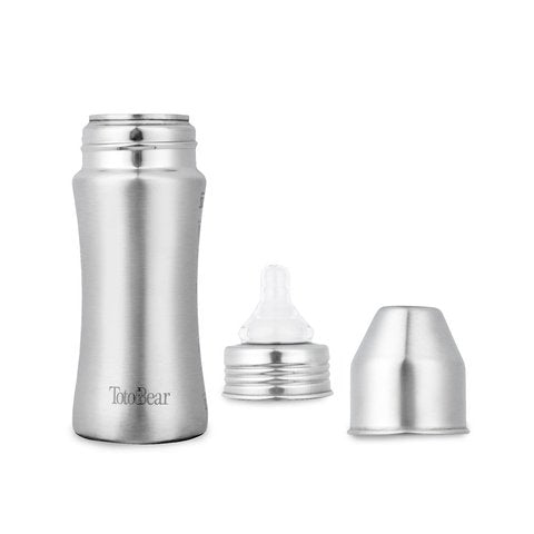 Totobear Feeding Bottle (250 ml, Silver)