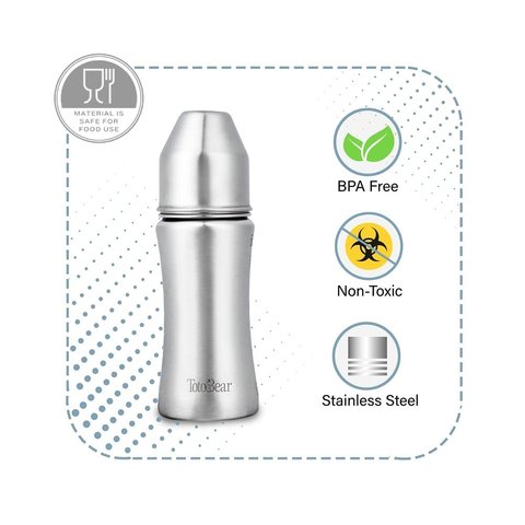 Totobear Feeding Bottle (250 ml, Silver)