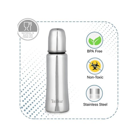 Totobear Potli Feeding Bottle (240 ml, Silver)