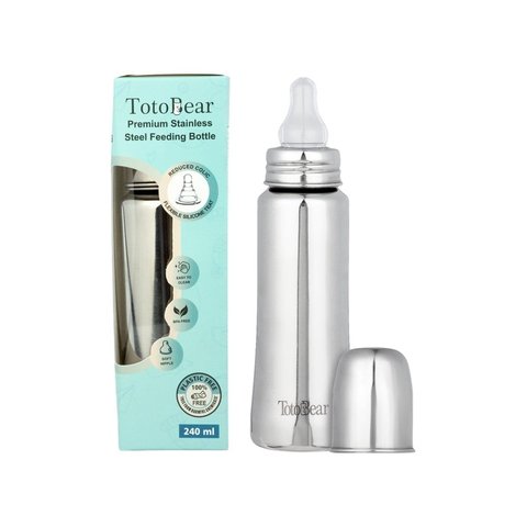 Totobear Potli Feeding Bottle (240 ml, Silver)